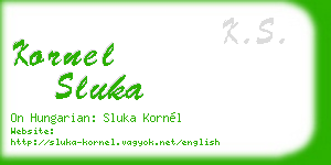 kornel sluka business card